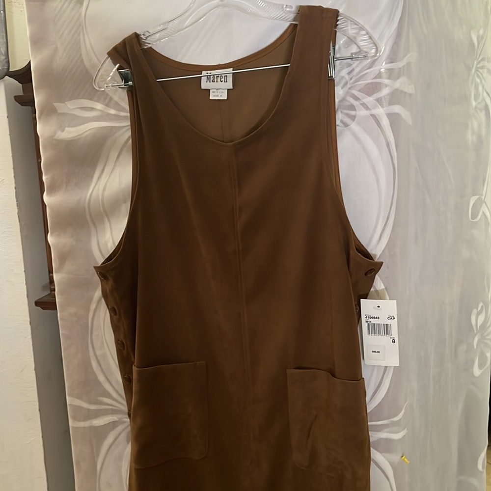 NWT brown Maren suede dress size 8